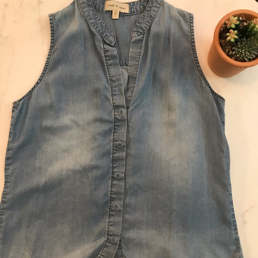 Cloth & Stone Denim Tank